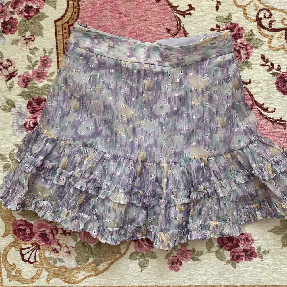 LEDIN Lavender Floral skirt NWT
